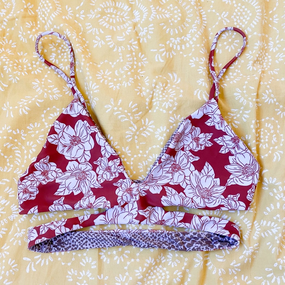 Acacia Haku Bikini Top in Rust Magnolia
